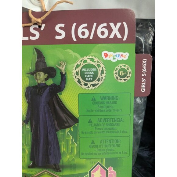 NWT Disguise Wicked Deluxe Elphaba Halloween Costume Girls Size Small 6/6X - Picture 3 of 4